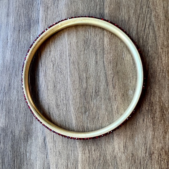 Kate Spade “Razzle Dazzle” Red Crystal Bangle Bracelet. - Picture 2 of 6